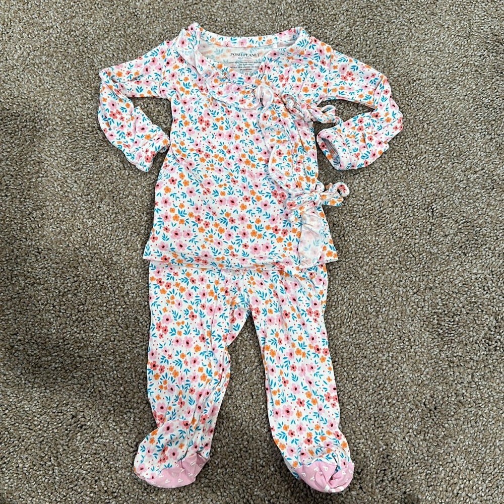 Posh peanut 2 piece kimono 0-3 month